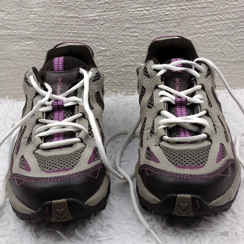 Columbia Dogwood Contour Comfort Gray Mesh Suede Leather Lace Up Hiking Sneaker